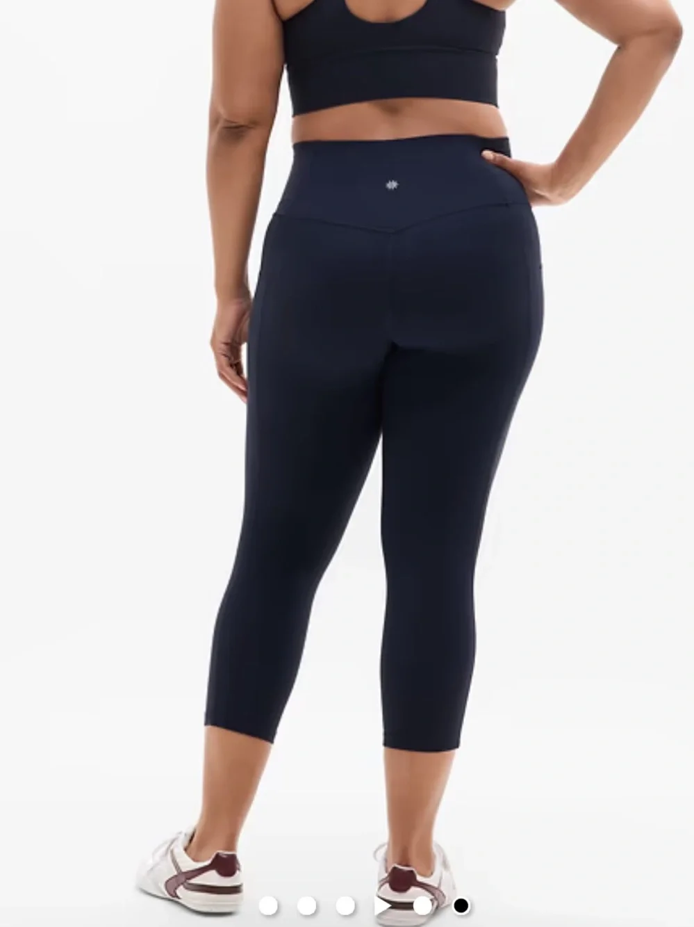 Athleta Women’s Navy Blue Ultra High Rise Elation Capri Legging in Petite Medium